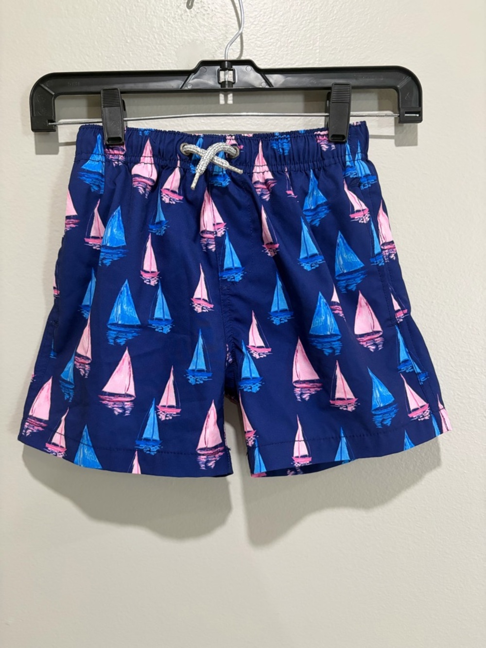 Vintage Summer Boys swim Trunks Sailing Boat Print size 7